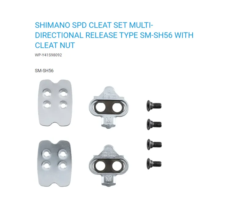 Shimano SPD Cleats SM-SH51 SM-SH56