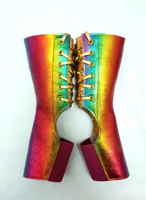 Short Aerial boots in RAINBOW #2 Metallic