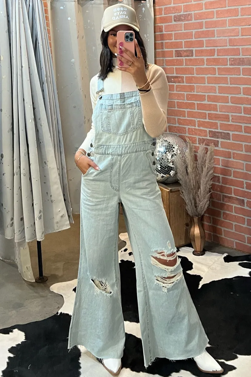 Show Me Your Mumu Trenton Overalls - Faded Indigo