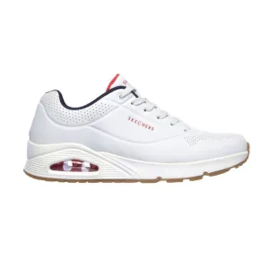 Skechers scarpa sneakers da uomo Uno Stand On Air 52458/WNVR bianco-blu-rosso