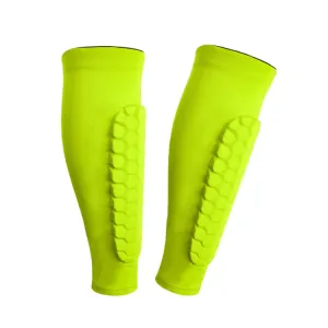 Sports Outdoor Basketball Ride Honeycomb Anti -Collision Leg Protection XL(Fluorescent Green)