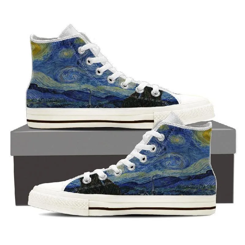 Starry Night High Top Shoes Men