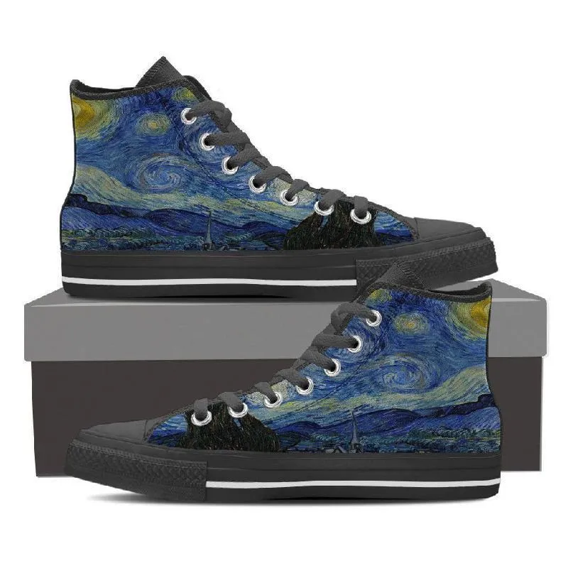 Starry Night High Top Shoes Men