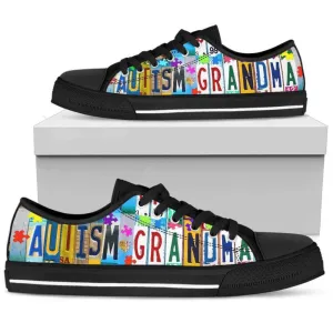 Step In Style With Autism Grandma Low Top Shoes , Low Top Sneaker, Low Top Canvas Shoes