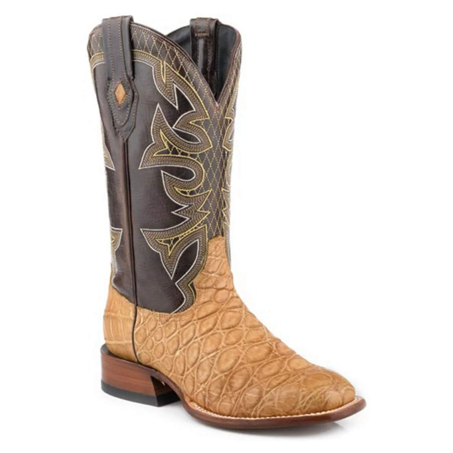 Stetson Brown Men's Grator Alligator Square Toe 0508