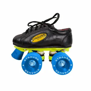 STRAUSS Gripper Adjustable Skating Shoes | Combo Set for Boys Kids and Girls| Size-7, (Blue/Black)