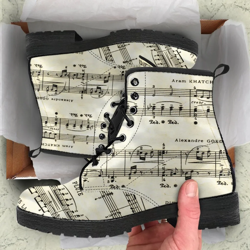 Stylish Boots - Vintage Style Musician #3 | Boho Shoes, Handmade Lace Up Boots, Vegan Leather Lace Up Boots Women