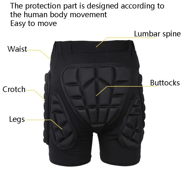 SULAITE GT-305 Roller Skating Skiing Diaper Pants Outdoor Riding Sports Diaper Pad, Size: XXXL(Black)