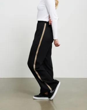 Taylor Pant - Black/Latte Stripe