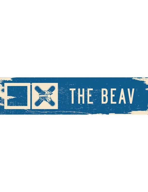 The Beav Ski Trail Distressed Metal Sign