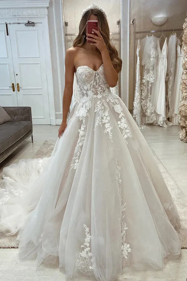 Unique Off the Shoulder Long Sleeves Princess Wedding Dress WD728