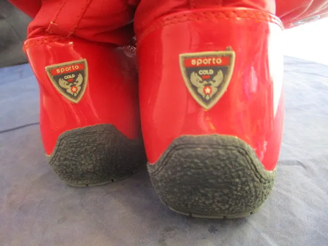 Used Sporto Cold Red Snow Boots Size 6