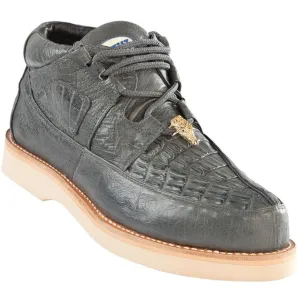 Wild West Boots #2ZA052809 Men's | Color Gray | Men's Wild West Caiman With Ostrich Casual Shoes Handcrafted