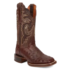 Women's Dan Post DP5250 12" Kylo Chocolate Square Toe Full Quill Ostrich Boot